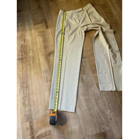 Armani Collezioni Women’s Sz 8 Beige Pleated Front Dress Slacks Made In Italy - Picture 5 of 9